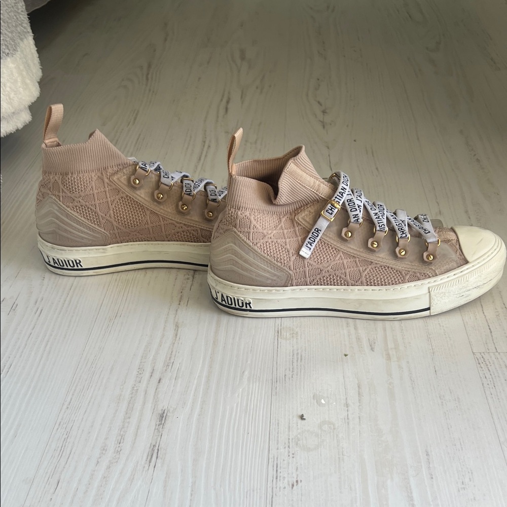 Dior Tan and White Women's Sneakers - Picture 2 of 4